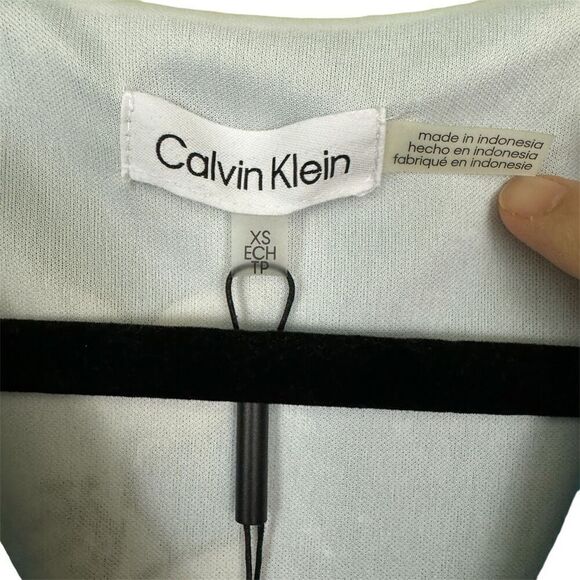 Calvin Klein Floral Printed Chiffon Dress - Size XS - Picture 9 of 14